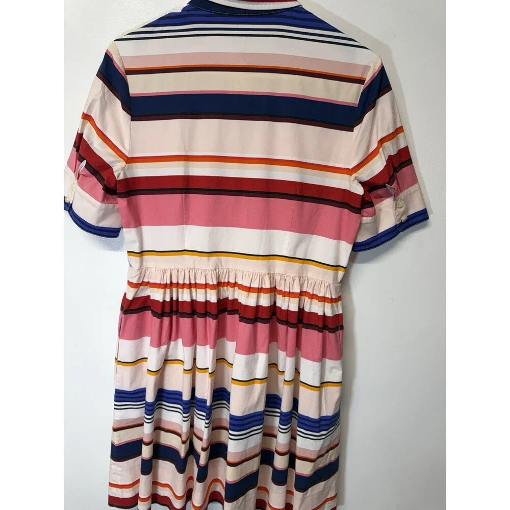 Kate Spade Women’s Colorful Short Sleeve Dress Striped. Cotton Multicolor Sz 6